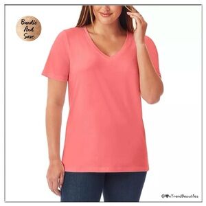 Soft Coral V-Neck Women’s Tee